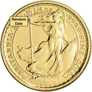 Great Britain Gold Britannia £25 - 1/4 oz - BU - Random Date