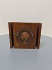 Vintage 1960s United Airlines 100,000 Mile Club Business Card Holder Paperweight