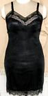 New Old Stock Unbranded size 34 black full slip sexy sheer panel & lace bodice