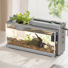 Glass Betta Fish Tank Bamboo Base Mini Aquarium Fish Tank For Desktop