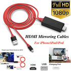 HDMI Mirroring Cable Phone to HDTV TV Cord Adapter For iPhone 13 12 11 XR 8 iPad