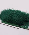 Hunter Green Ostrich Feather Trims Fringes Sewn on Feather 1 Yard  (USA)
