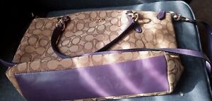 coach bag with matching wristlet plum