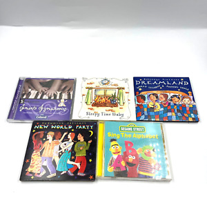 New ListingVintage Lot 5 Disc CD Music Kids Sesame Street Dreamland New World Party