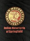Indian Motorcycle of Springfield MA T shirt XL American Hanes Black