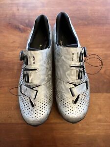 Shimano RX8 Carbon Gravel Boa MTB Cycling Shoes Silver Size 44- Gravel Racing