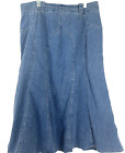 Cato Skirt Women's Jean Denim Size 16W Flare Long 34