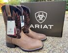 NEW Mens Ariat Layton Brown Leather Soft Toe Western Cowboy Boots 10038449