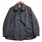 Lucky Brand Coat Women's XXL Black Gray Double Breasted Button Up Tweed Peacoat