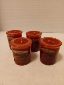 Old Virginia Candle Co, AUTUMN HARVEST scented Votive Candles, Set of 4, New
