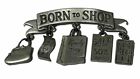 Born To Shop Dangle Charm Pin Brooch Signed JJ