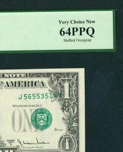 (( ERROR - MISALIGNED )) $1 1977 Federal Reserve Note (( PCGS - 64PPQ ))