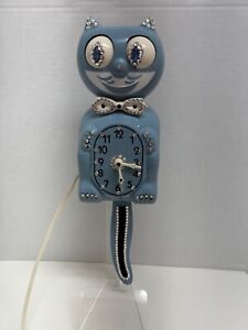 RESTORED Ultra Rare BLUE JEWELED 60’s electric kit cat klock kat clock vintage
