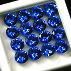 14 PCS Natural BLUE Sapphire ROUND Diamond Gemstone CERTIFIED Lot 5 MM