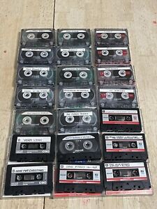 Lot Of 21 Used Maxell Mixed 90 / 60 Min Cassette Tapes Sold As Blank Recordable