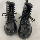 Dr Martens Pascal Stud Black Patent Leather Boots Air Wair Women's Size 9