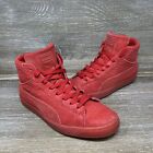 Puma Suede Mid ME Classic Athletic Shoes Sneakers Triple Red Mens US Size 9.5