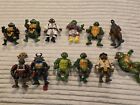 Vintage 90s Teenage Mutant Ninja Turtles Figures Lot Of 11. And Case Sold As Is