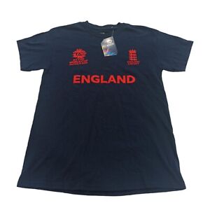 T20 World Cup 2020 Sports Cricket Men's England Tee T-Shirt Navy Size M Medium