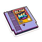 Retro Blow Me Video Game Cartridge Vinyl Sticker
