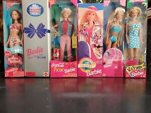 Vintage Barbie Dolls Lot 6-Pack - Barbie/Teresa - NIB - Years 1995-2001 - Rare
