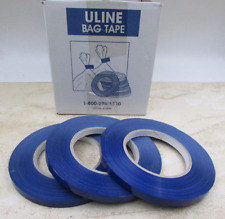 Lot of 3 Rolls Uline Bag Tape S-3814 3/8
