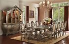 Traditional Vintage Oak 11pcs Dining Room Set w/ Rectangular Table & Chairs INA7