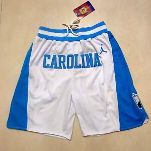 University of North Carolina Men Basketball Shorts Stitched White S-3XL
