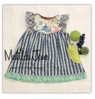 Girls Matilda Jane Platinum/Art Fair Blue Stripe I Spy flutter dress size 6 NWOT