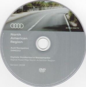 LATEST AUDI NORTH AMERICA 2018 NAVIGATION DVD MMI 2G ROAD MAP UPDATE (For: More than one vehicle)