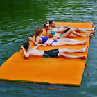 Costway 3-Layer Floating Water Pad 12' x 6' Floating Oasis Foam Mat Orange