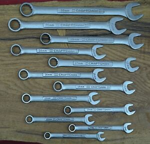 12-Piece Craftsman 12-Point Metric Combination Wrench Set 10mm to 22mm Less 20mm
