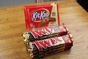 7 -Twix King Size AND 3 - King Size KitKat Kit Kat Chocolate Candy Bars 10 Total