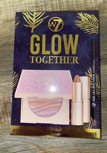 W7 GLOW TOGETHER LIP CULTURE, AFTERGLOW BLUSH & HIGHLIGHT, THE ALL ROUNDER 3PCS