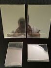 Lot of 4 Acrylic Clear Free Standing Photo Frames  3 1/2 x 5, 5 x 7