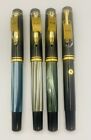 Lot 4  Pelikan M200 fountain pens Various Colors, F nibs. Mint, NOS, Old Style