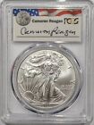 2021 W American Silver Eagle T1 PCGS MS70 First Day of Issue Cameron Reagan