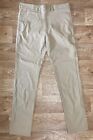 Baubax Slim-Fit Chino Trousers Size 32W 32L Beige Water & Stain Resistant Wool