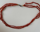 Vintage Coral Necklace - 3 Strand - Branch Beads - Approx 24