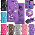 Diamond Bling Leather Pattern Wallet Case Cover For Samsung Galaxy S9/S10/Note10