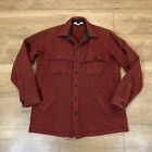 Men’s L Woolrich Red Wool Mackinaw Cruiser Jacket Button Up Vintage 70s 80s