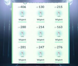 Pokémon Go  ~ Bundle of  12 Wiglett~ unregistered ok~same day ~