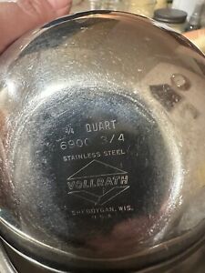 Vintage Stainless Steel Mixing Bowls Vollrath Medium 6900   3/4