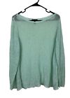 Eileen Fisher Green Open Knit Long Sleeve Tunic Top Sweater Size 1X