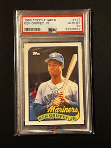 Ken Griffey Jr. 1989 Topps Traded #41T Rookie RC Card Mariners PSA 10