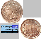1865 US Philadelphia Mint Copper-Nickel Three Cent Piece🪙Post Civil War🪙