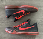 RARE Nike Kobe X 10 Black Bright Crimson Mens Shoes 705317-060 Size 10