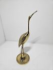 Vintage Brass Crane Heron Egret Figurine 12 Inch Mid Century Modern decor