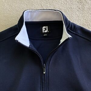 FootJoy Golf Half Zip Vest Pullover Sweater Medium Mens Blue Windbreaker