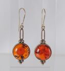 VINTAGE 925 STERLING SILVER BALTIC Cabachon AMBER 2